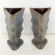 Pair of crystallized Art Deco vases