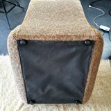 Vintage velvet armchair armrests fins
