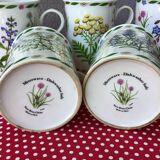 Mugs anglais décor botanique New Bone China