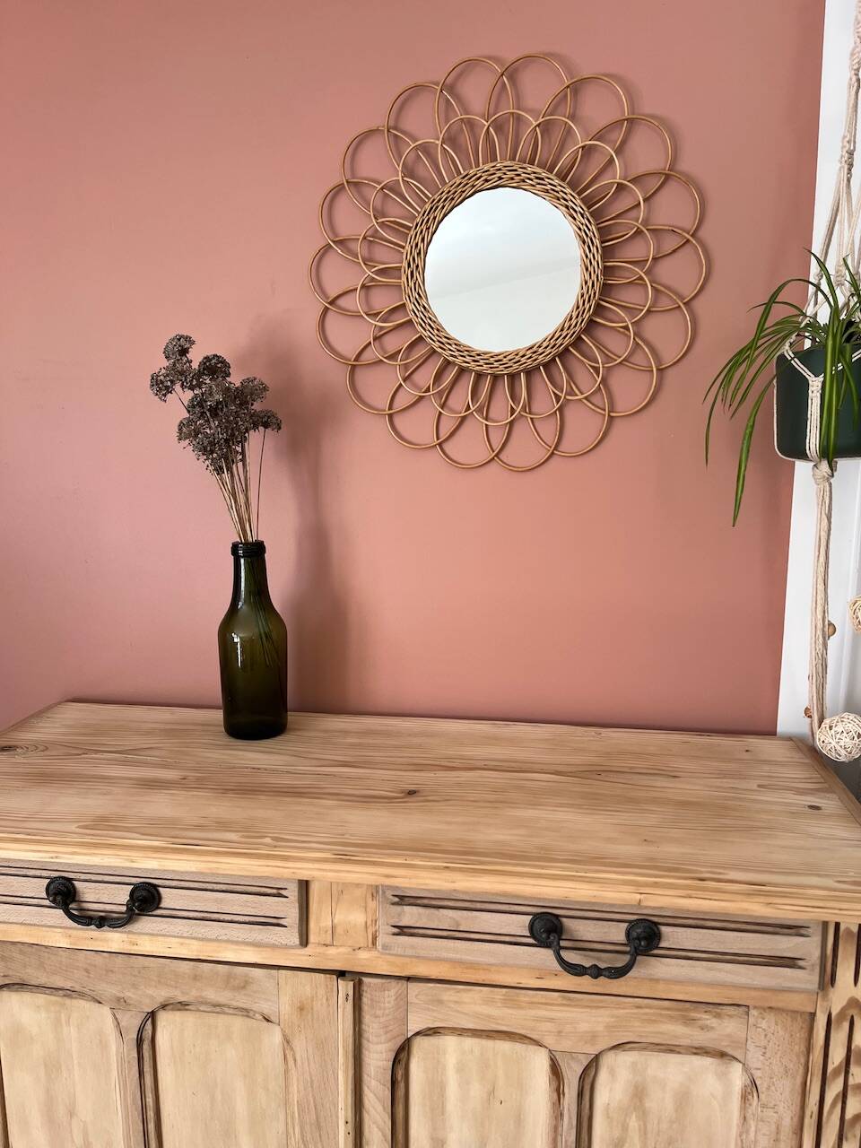 Antique bottle made of thick glass