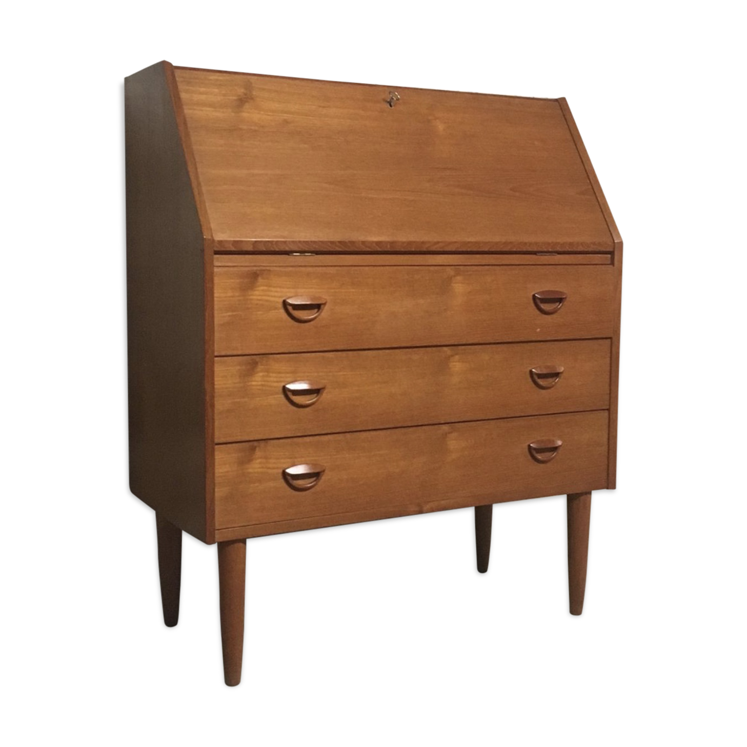 Teak Secretaire by Kai Kristiansen for Feldballes Møbelfabrik, 1960s