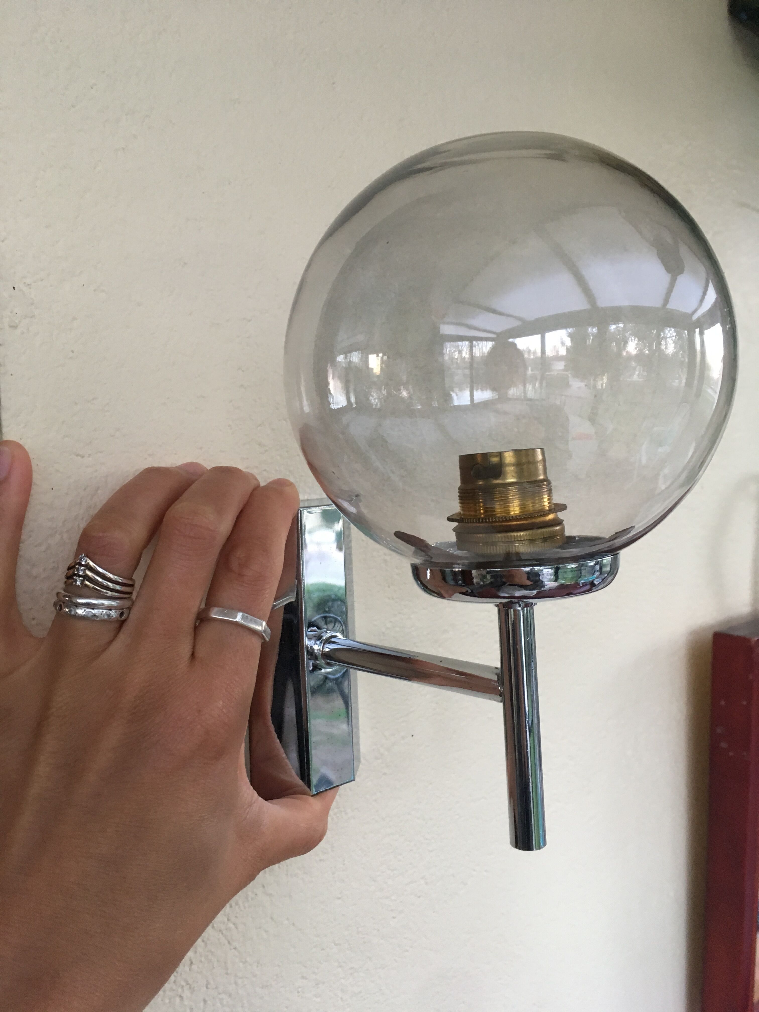 Globe vintage wall light