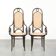 Set of 2 original vintage Thonet design chairs model Long John with armrests