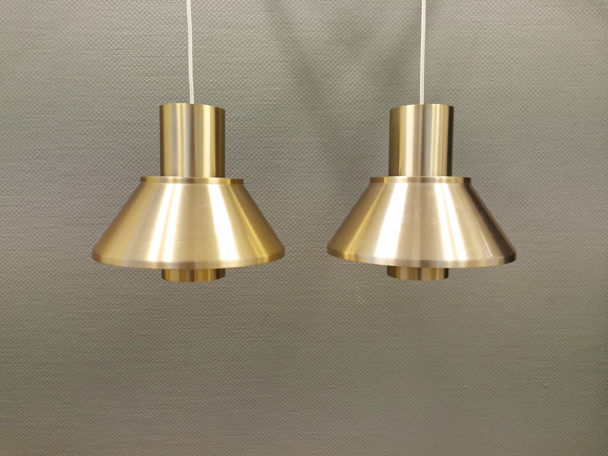 Hanging lamps, model Life, designed by Jo Hammerborg for Danish Fog & Mørup in 1977.