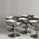 8 large stainless steel footed bowls Letang Remy