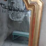 Gilded wood and pastiglia mirror, mid-19th century