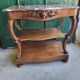 Console en noyer sculptée plateau marbre du xix ème siecle