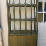 Vintage rattan and bamboo bookcase