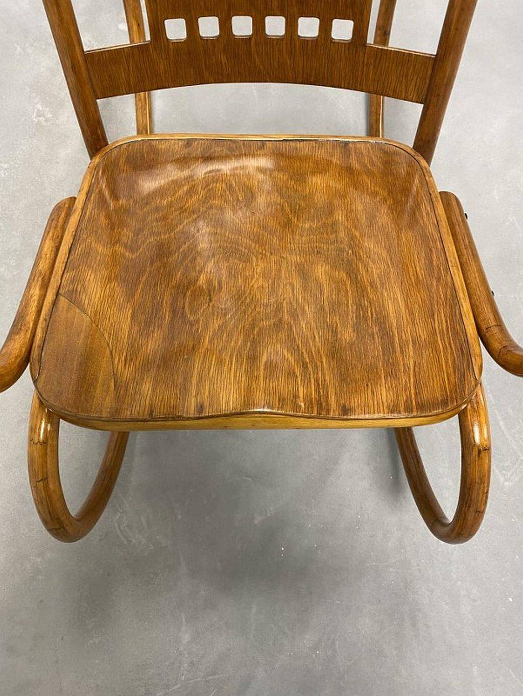 Chaise à bascule n°813 par Koloman Moser pour J.J.Kohn