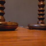 Pair of brutalist 40s lamps