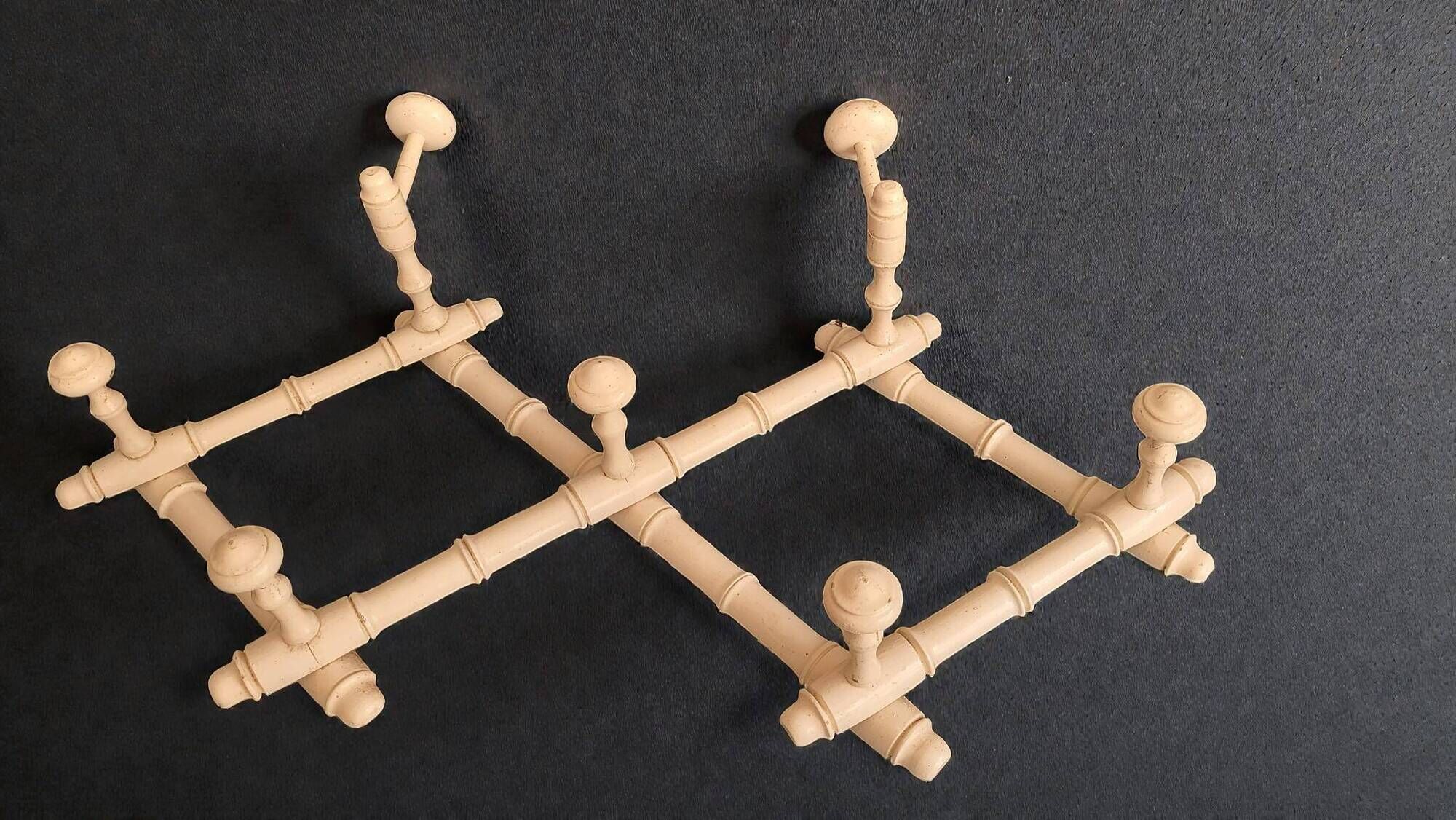 Napoleon III style bamboo accordion coat rack, 19th century