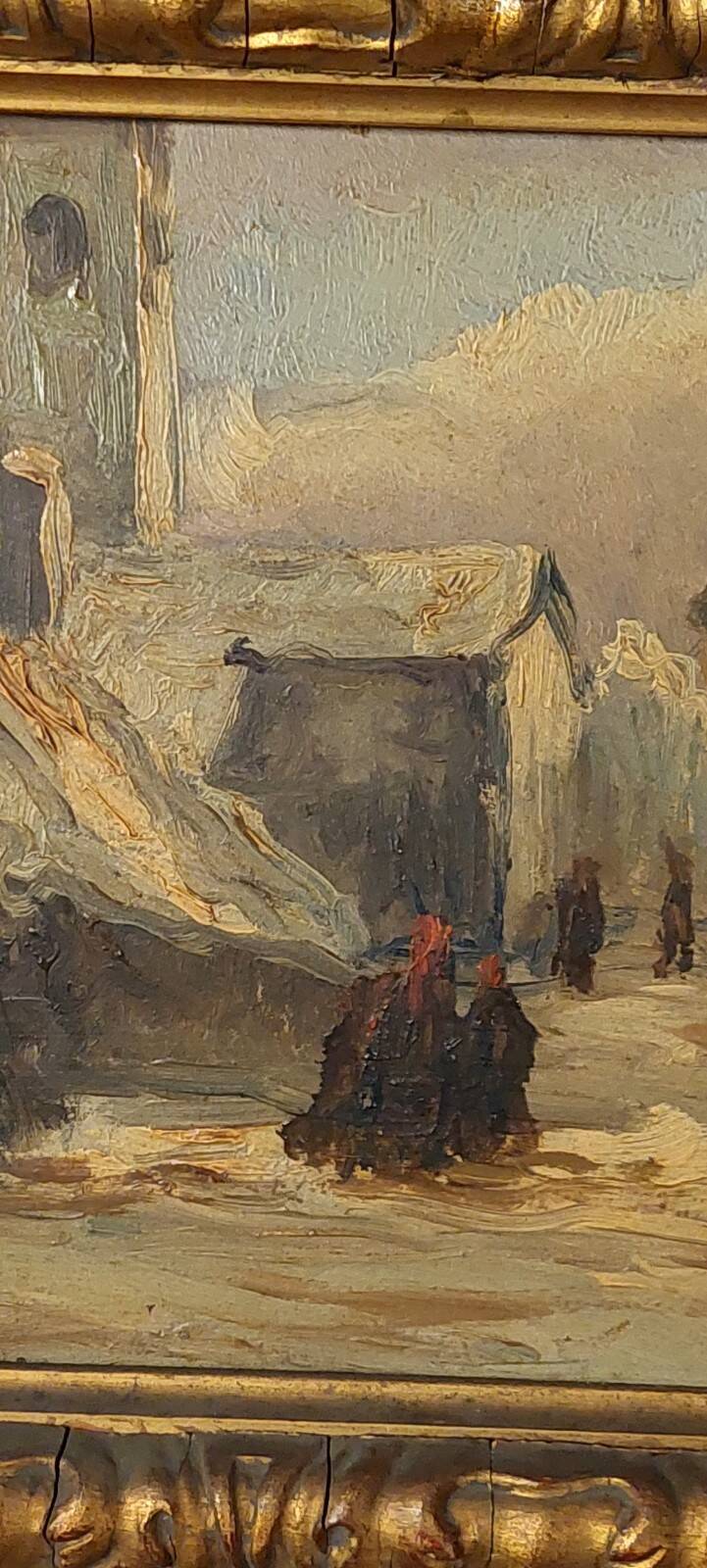 Old painting French school 19th century