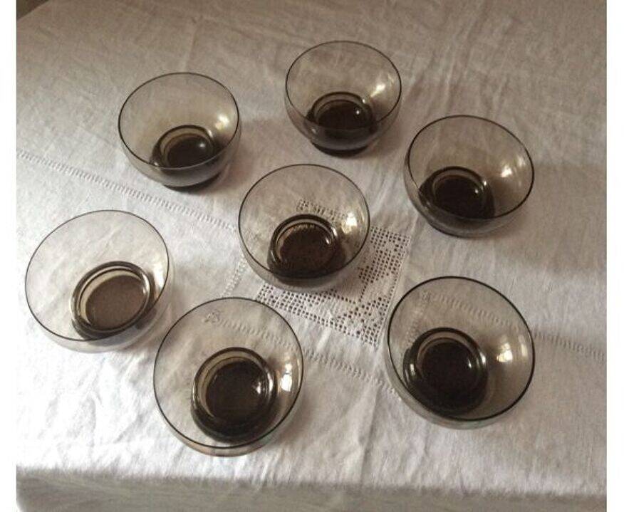 Set of seven Champagne glasses