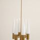 1950s brass and glass chandelier by Hans-Agne Jakobsson