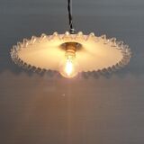 Art Deco ruffled opaline hanging
