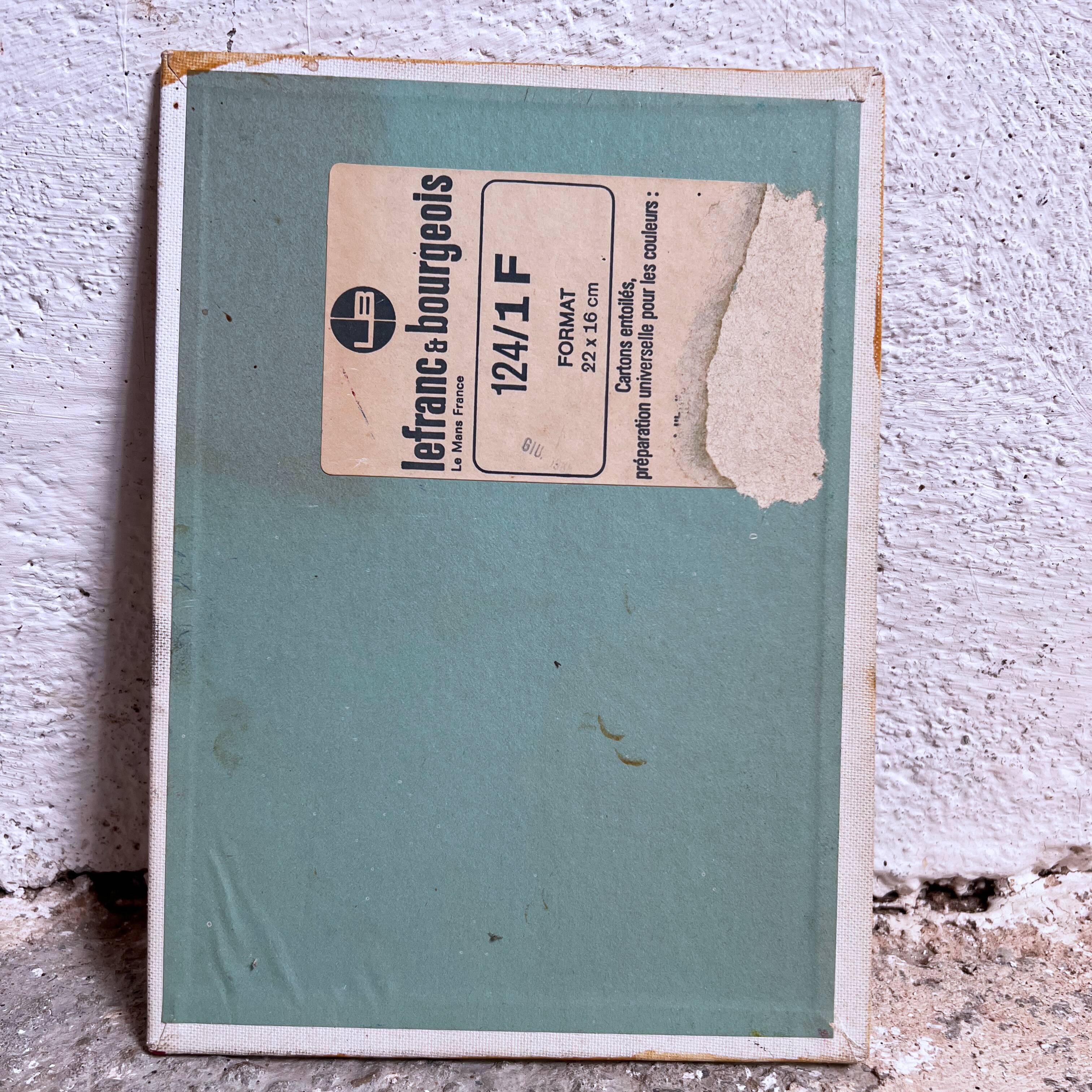 Painting vase with bouquet of flowers