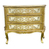 Vintage Florentine commode in gilded wood