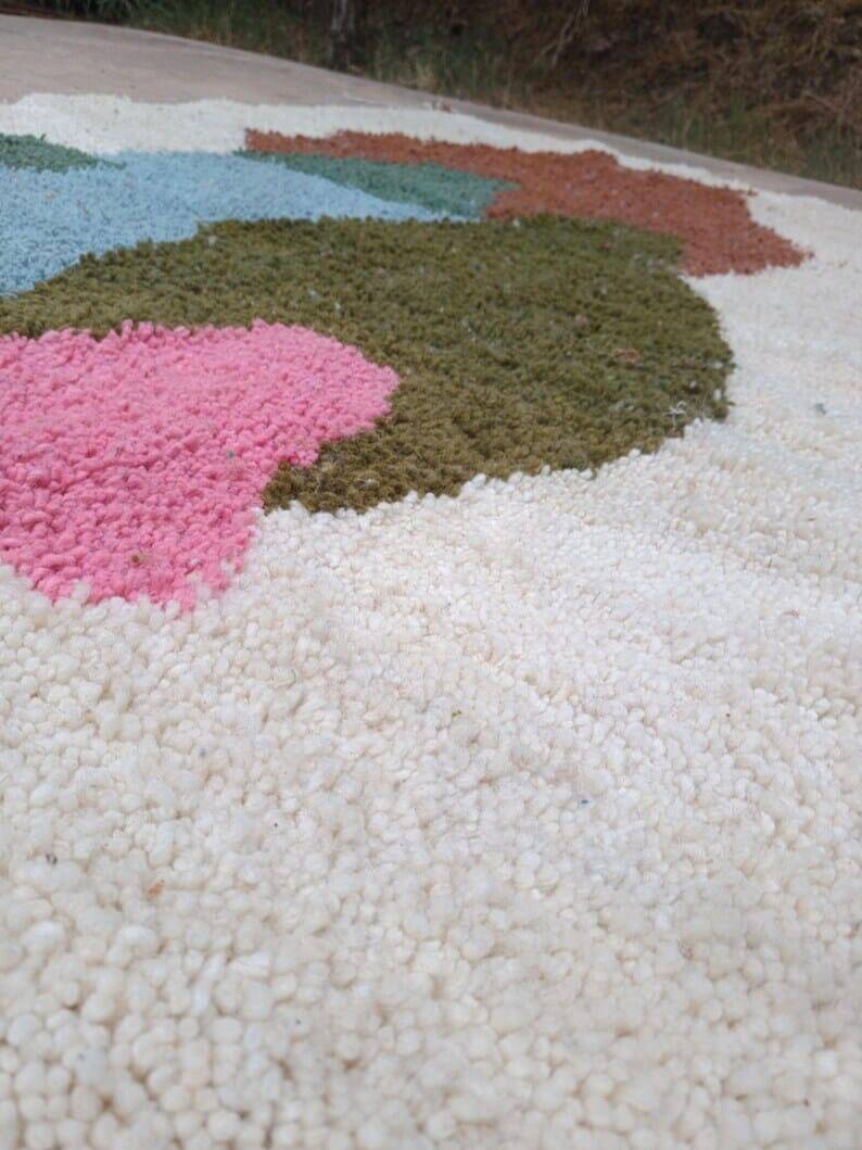 Tapis berbère en laine pure fait main traditionnelle taille 150 x 250 cm