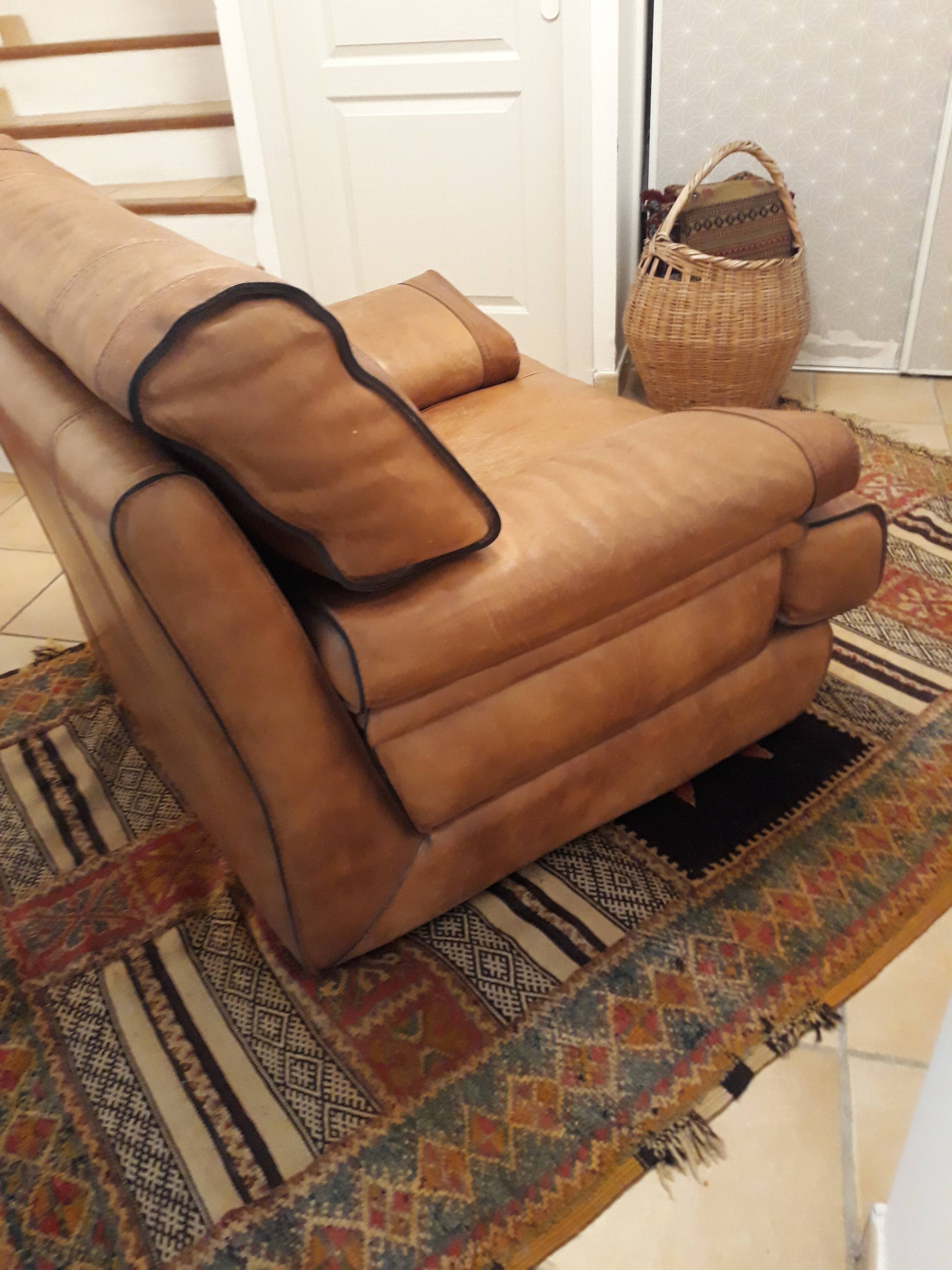 Fauteuil en cuir Roche Bobois