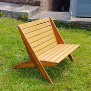 Folding garden bench, ultra compact - vintage, "Mid-century" design