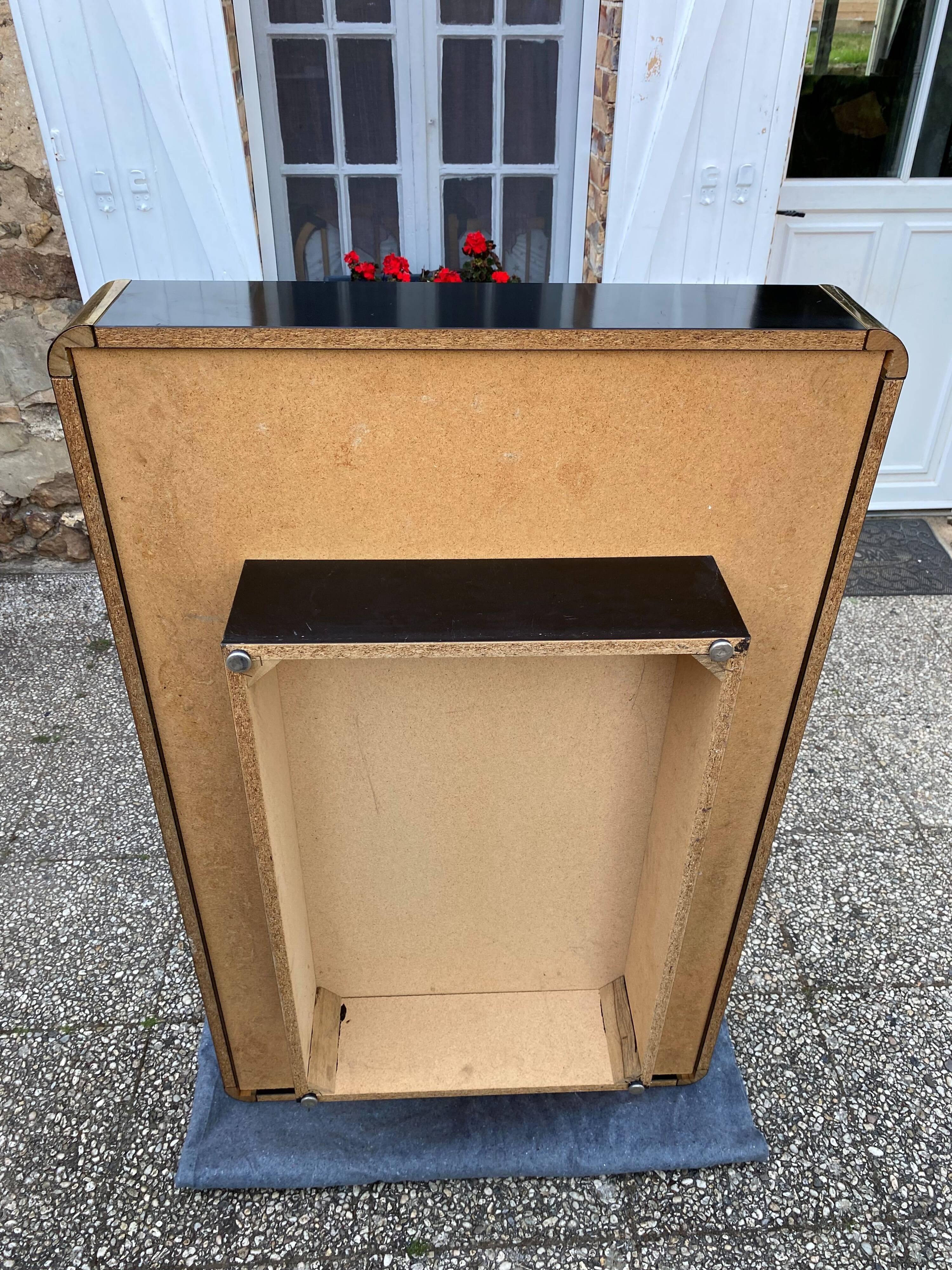 Vintage black coffee table from the 50s