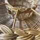 Serviteur / porte bouteilles en rotin naturel