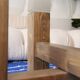 Wooden coffee table and 80cm glass top