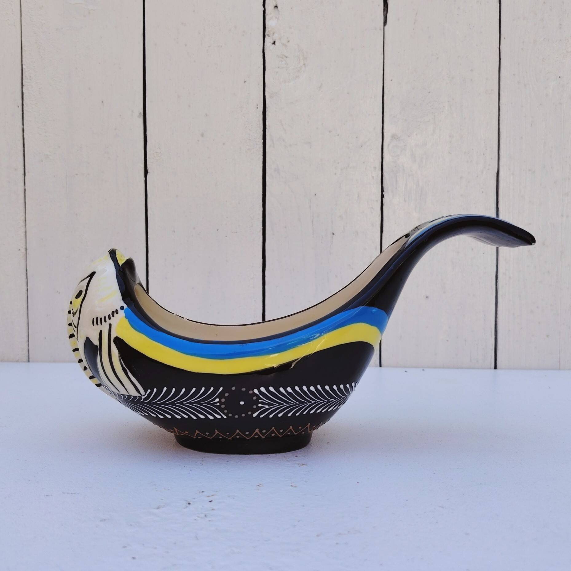 Saucière faïence de Quimper poisson Henriot