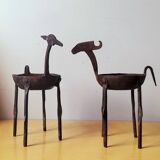 Zoomorphic wrought iron pocket emptier