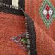 Light Red & Dark Brown Striped Kilim Rug, 168x264Cm