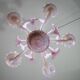 Extraordinary Murano Glass Chandelier adorned with Pink Flowers