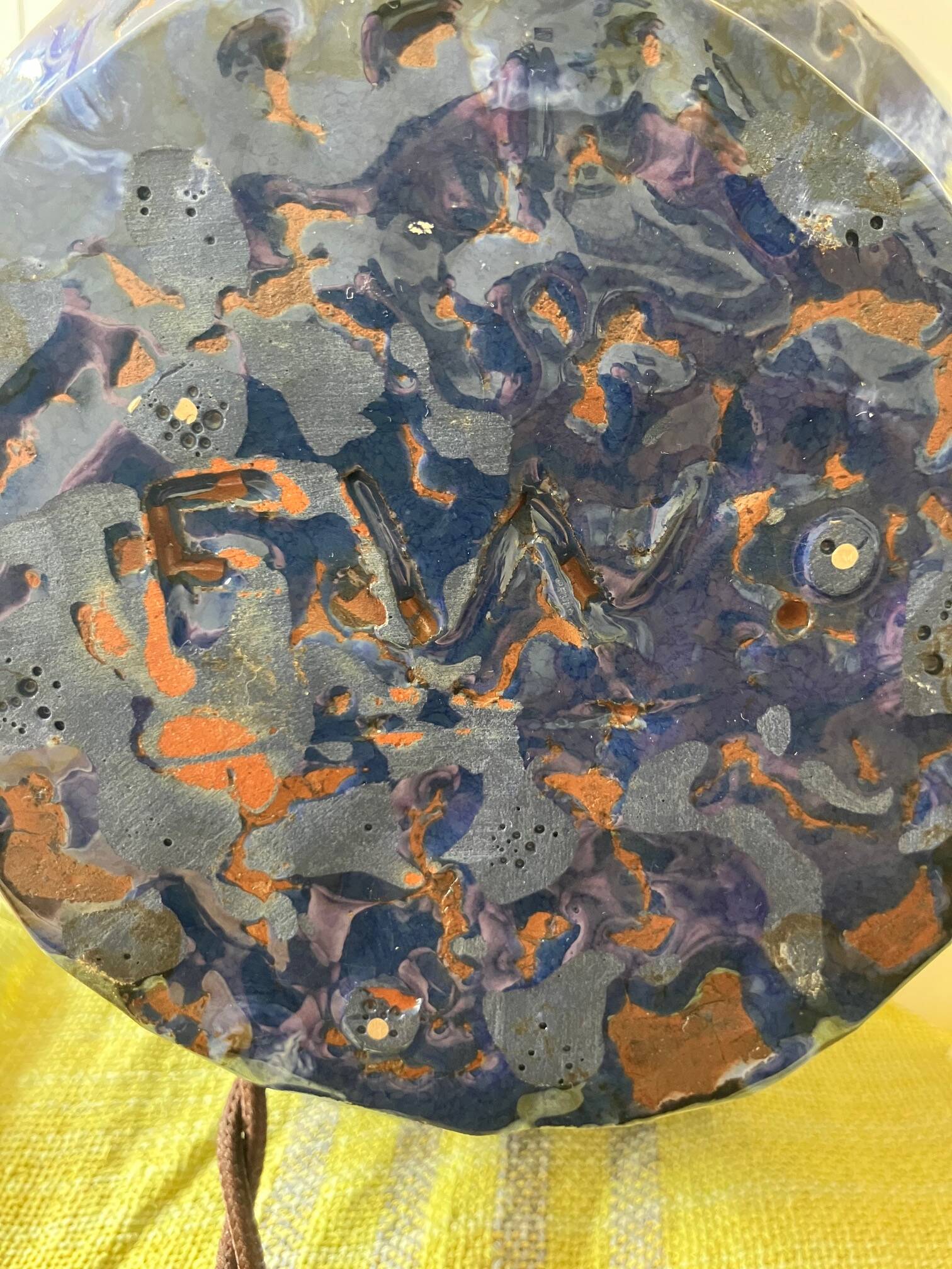 Glazed ceramic handmade Danish Mid-Century Modern Table Lamp