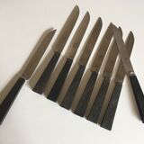 Set of 8 Art Deco knives in rosewood Robert Linzeler Paris