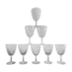 8 glasses of Bayel crystal wine signed, cut crystal.