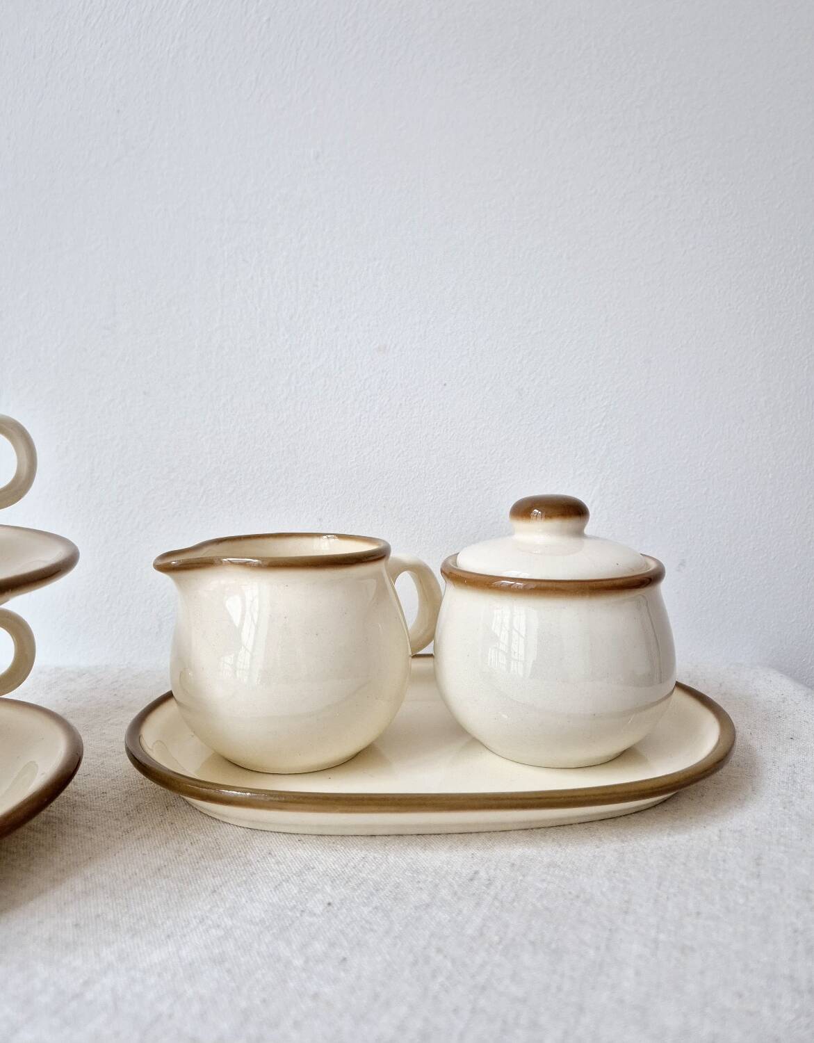 Set of 2 vintage coffee cups, pot and sugar bowl '1970s - Torgau