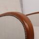 Art Deco armchair from the 1930s in beige fabric and carved wood, Hungarian origin.