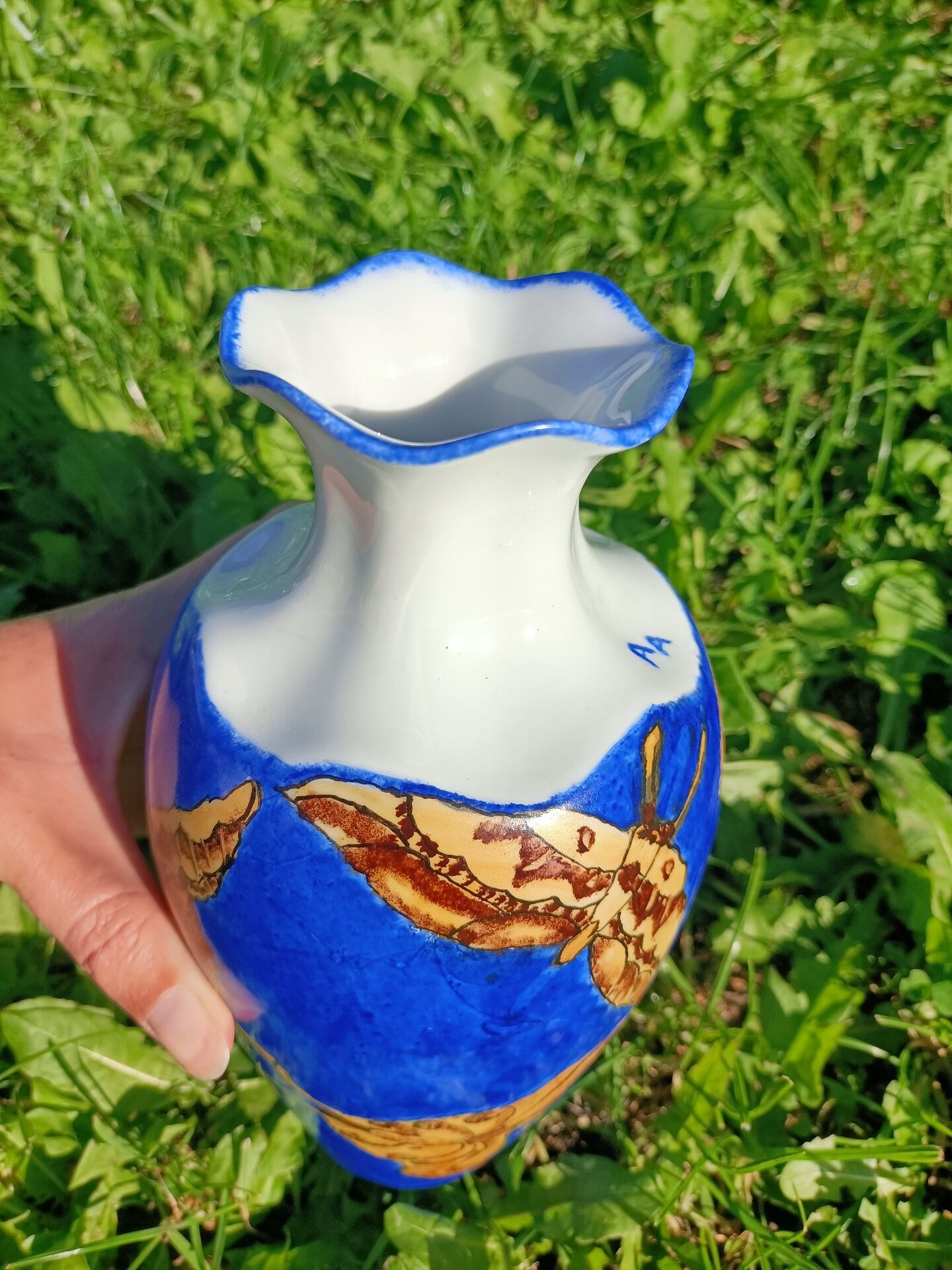 Vase Butterflies Limoges France