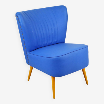 Expo 58 Armchair Seat Replica Blue Vintage Conical 72cm