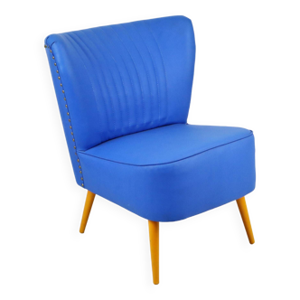 Expo 58 Armchair Seat Replica Blue Vintage Conical 72cm