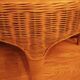 Table basse demi-lune en rotin