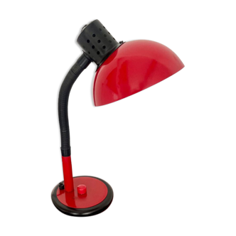 Lampe de bureau rouge vintage 1975