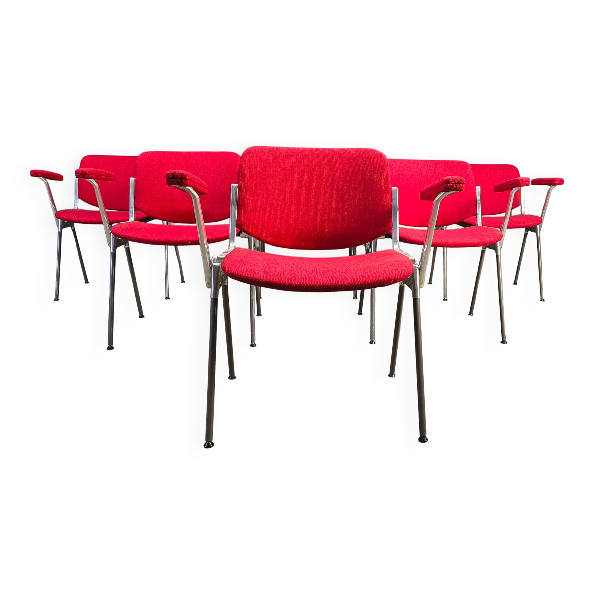 Chaises latérales vintage DSC 106 par Giancarlo Piretti pour Castelli, années 1970 - ensemble de 6