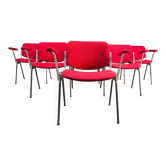 Chaises latérales vintage DSC 106 par Giancarlo Piretti pour Castelli, années 1970 - ensemble de 6