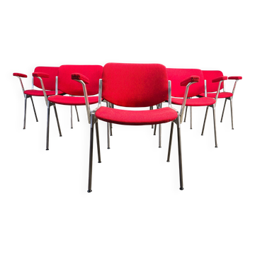 Vintage DSC 106 side chairs by Giancarlo Piretti for Castelli, 1970s - set of 6