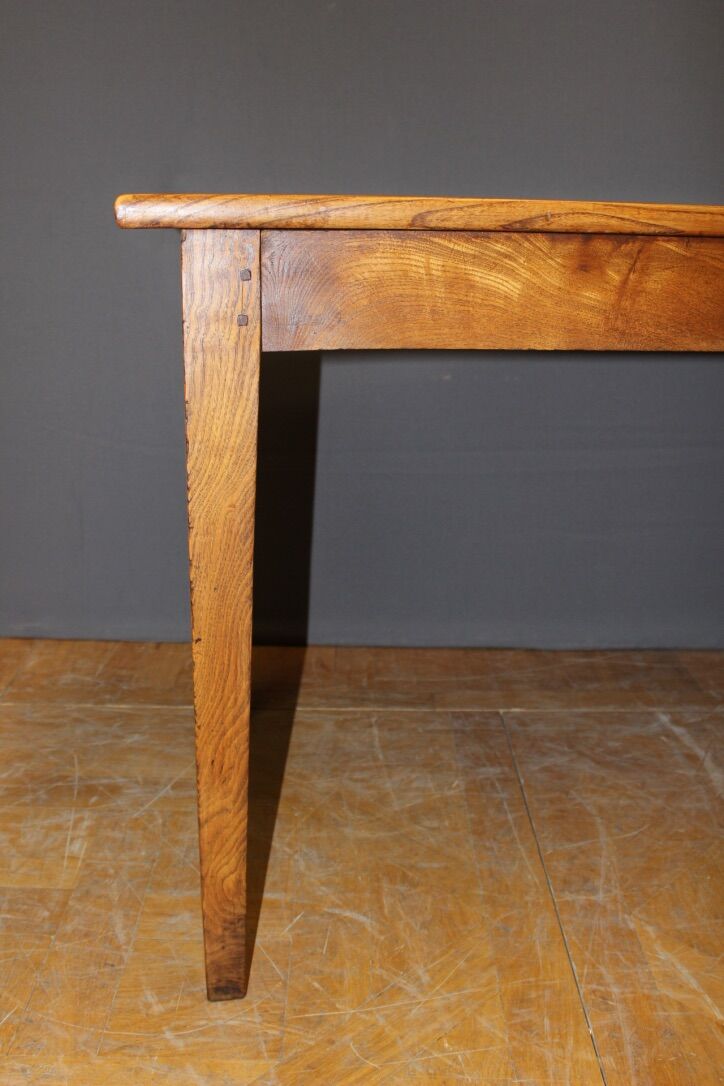 Elm bistro table late XIX