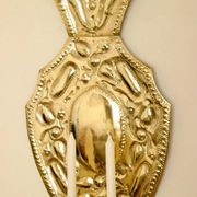 Pair of large baroque style mid-century Swedish brass sconces