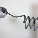 Grey Industrial Scissor Wall Lamp from Elektroinstala, 1960s
