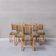 Set of six oak mid-century dining chairs