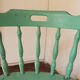 Rustic green ranch style wooden chair