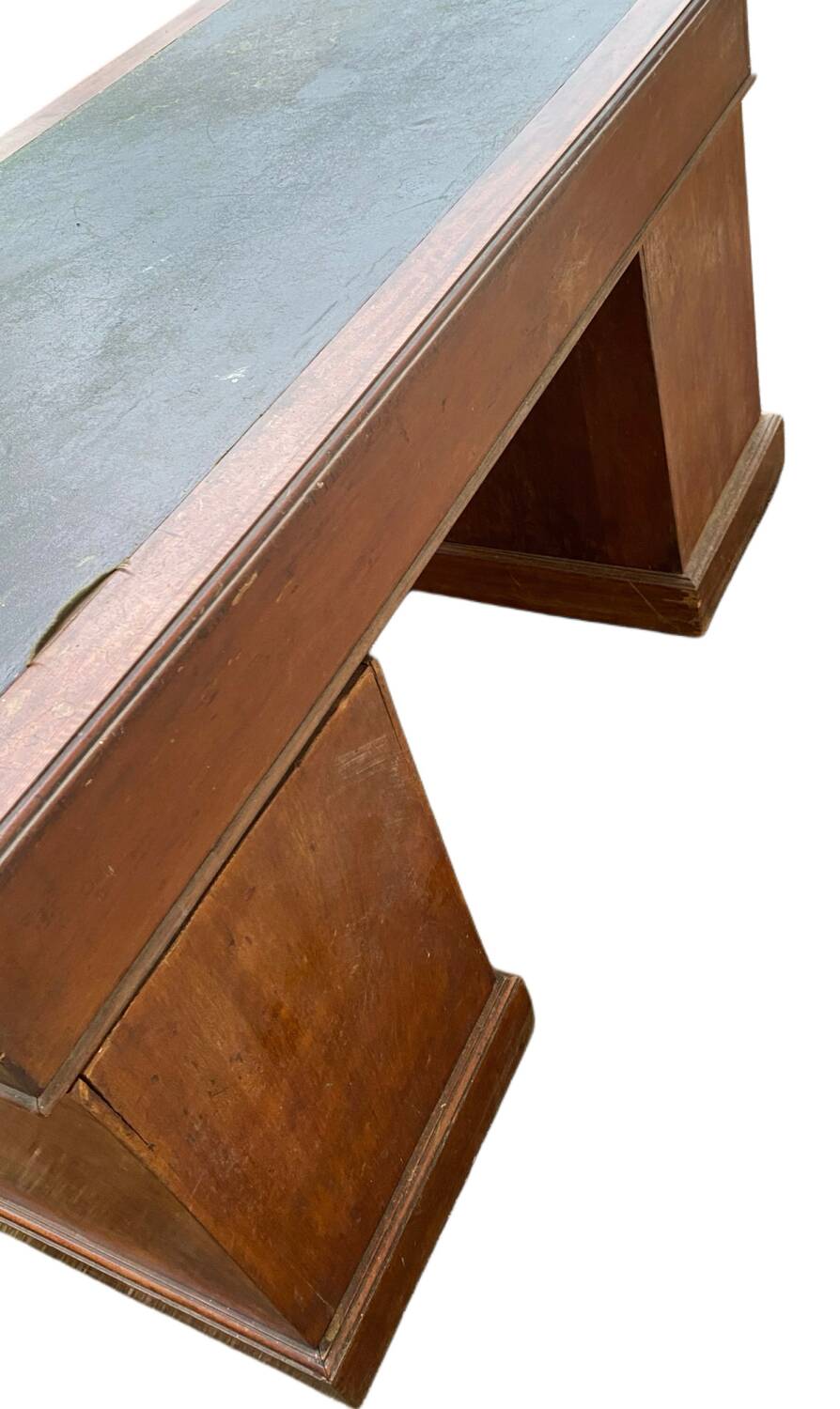 Antique English walnut chest of drawers from the 1930s.
